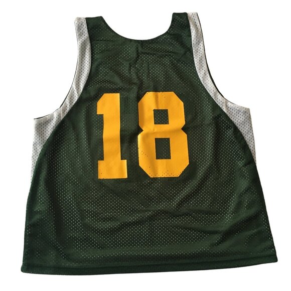 Stevenson Lacrosse Reversible Mesh Practice Jersey Green & White Number 18 M - Picture 3 of 5